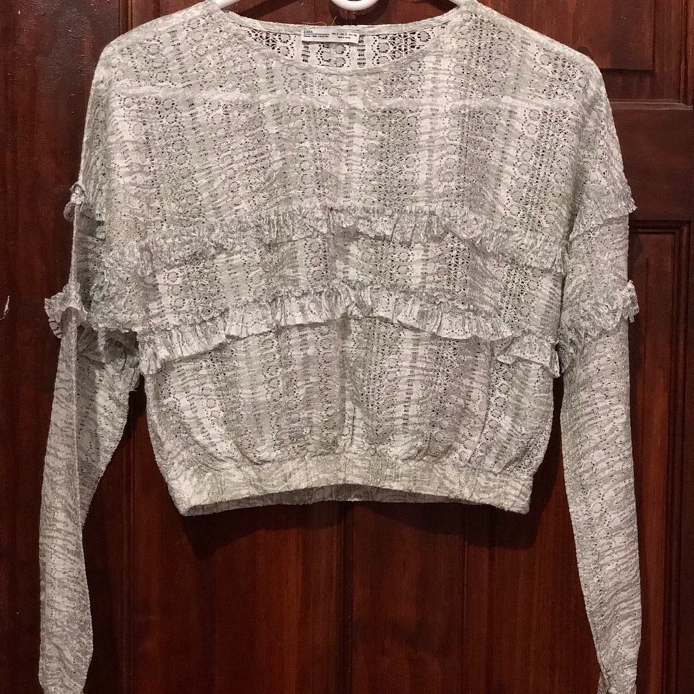 Zara lace cropped top